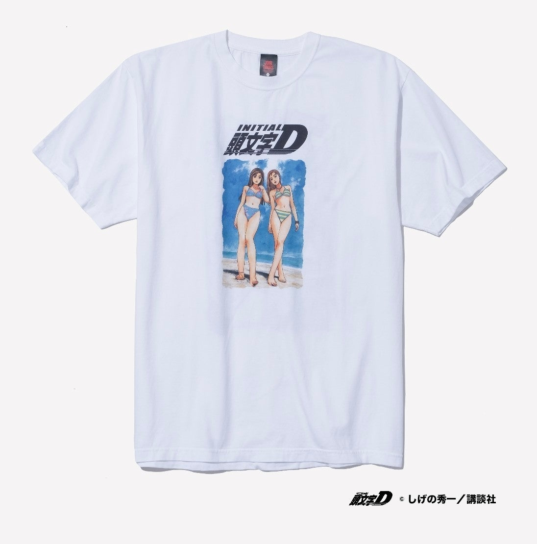 頭文字D Tシャツ 白 しげの秀一 マンガT オフィシャル JDMTOURS×頭文字D Tee (White)